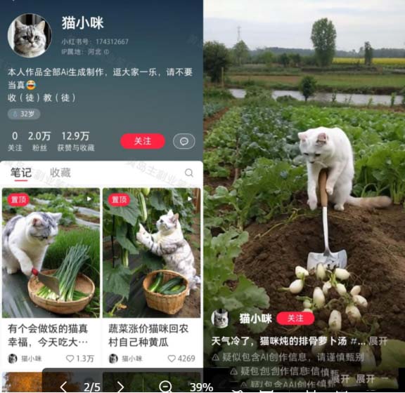 热门可爱宠物领域，AI制作的猫咪烹饪视频!（副业项目拆解）-孙裔蒙