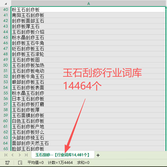 玉石刮痧行业词库